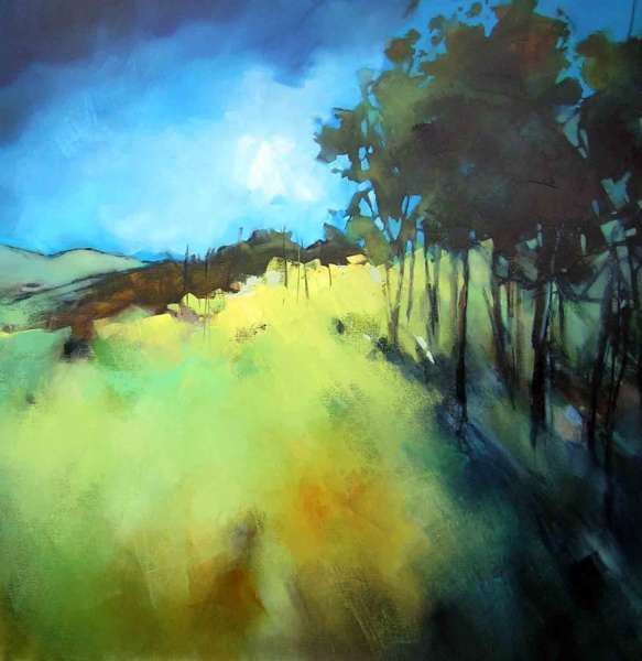 On Green Hill-Oil Painting-106x106cm