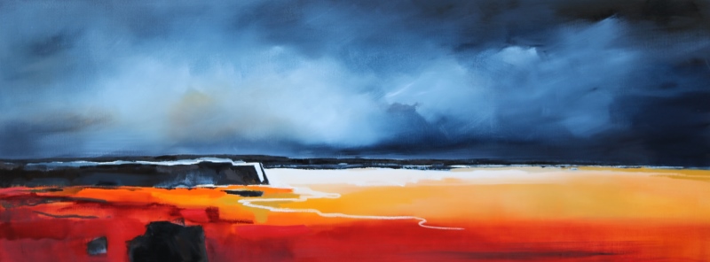 Black Rock Beach 160x60cm Sara Paxton Artworks